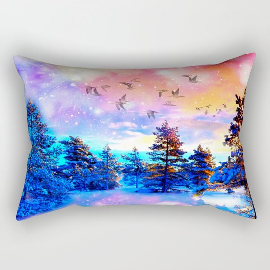 Dancing Birds Rectangular Pillow