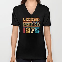 March 1975 Vintage Legend V Neck T Shirt