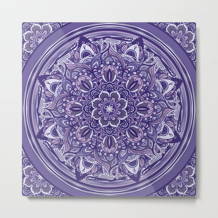 Great Purple Mandala Metal Print