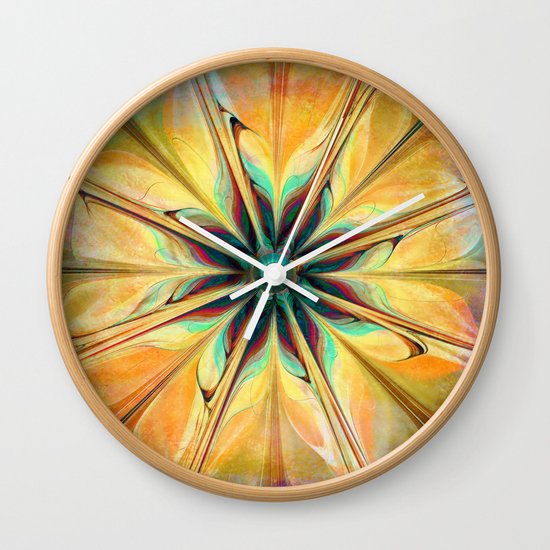 Yellow Flower Wall Clock
