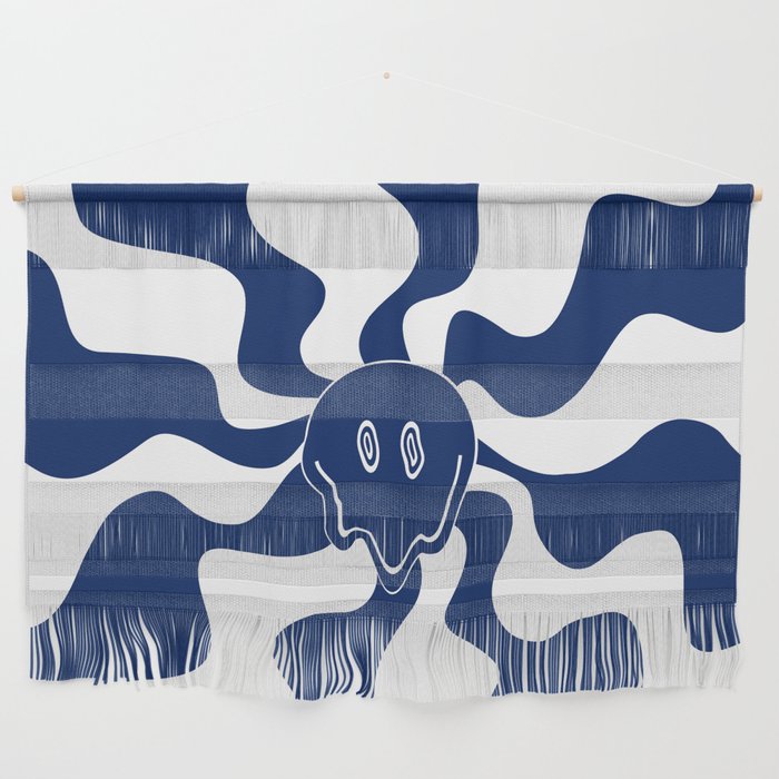 Smile Melt - Blue and White Wall Hanging
