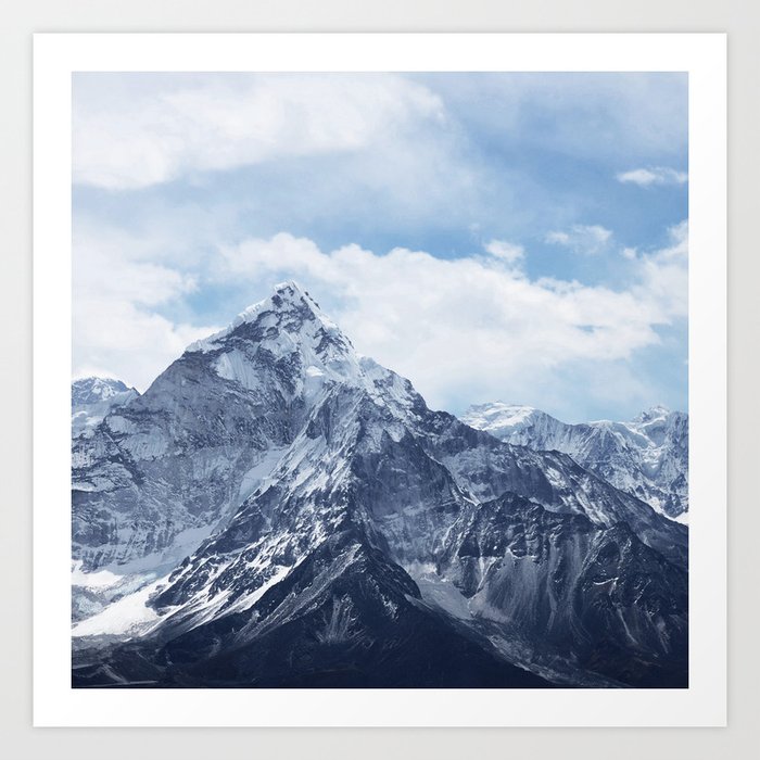Snowy Mountain Peaks Art Print