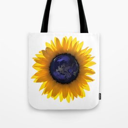 Sunflower Eclipse Earth Sun Tote Bag