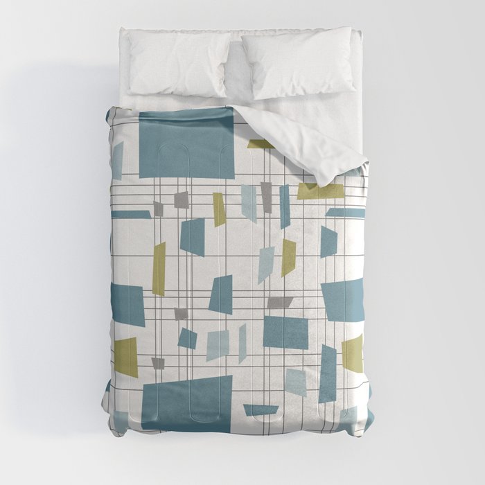Retro Geometric Abstract Pattern Comforter