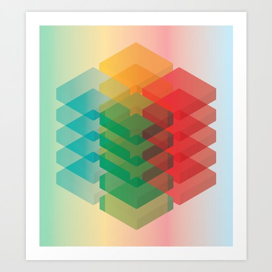 Color Cubes Art Print