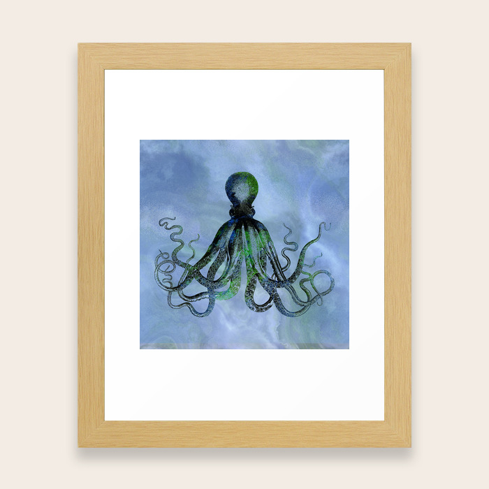 Mystic Octopus Underwater Creature Framed Art Print