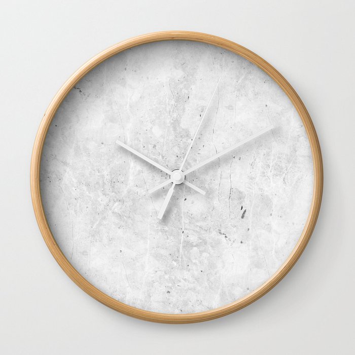 White Light Gray Concrete Wall Clock
