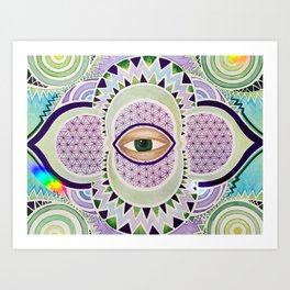 geometric eye Art Print