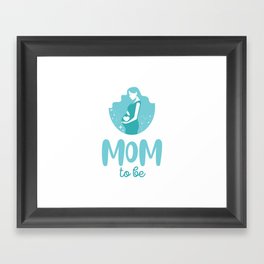 Mom to be - lovely pregnancy illustration  Framed Art Print