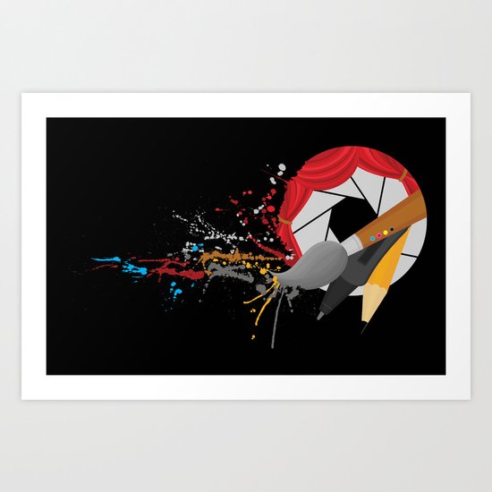 Blender with a Splatter Art Print