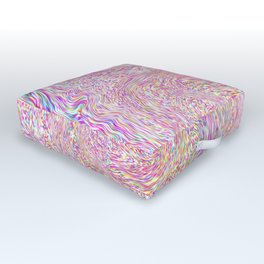 Colourful Abstract Trippy Swirl Pattern Outdoor Floor Cushion