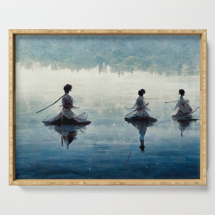 Dancers in water Serving Tray