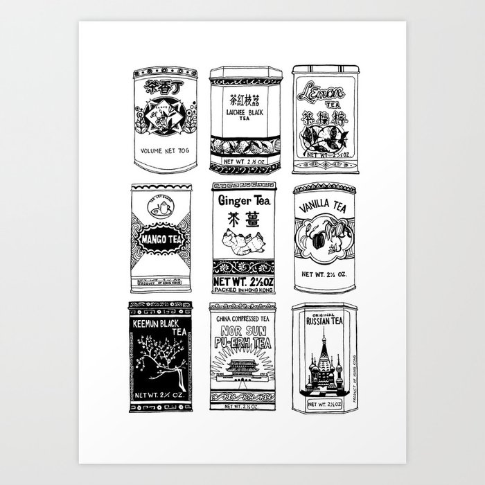chinese teabox collection Art Print