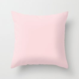 Light Bubblegum Pink Pastel Solid Throw Pillow
