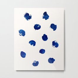 Blue Paint Pattern Metal Print | Vivid, Cool, Circle, Seaside, Acrylic, Painting, Summer Vibes, Vibrant, Paint, Admiral 