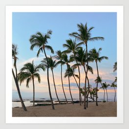 Tropical Hawaii Beach Sunset Art Print