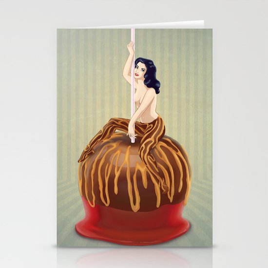 Candy Apple Girl Stationery Cards