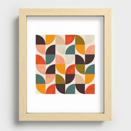 bauhaus mid century geometric shapes 9 Recessed Framed Print