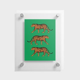 Tigers (Green and Orange) Floating Acrylic Print