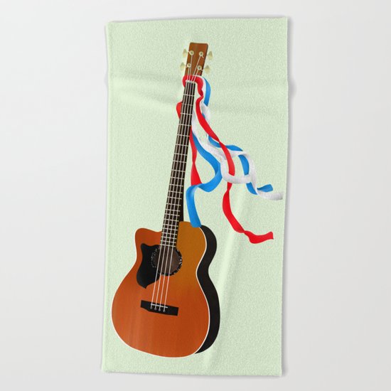 Acoustic Bass Beach Towel