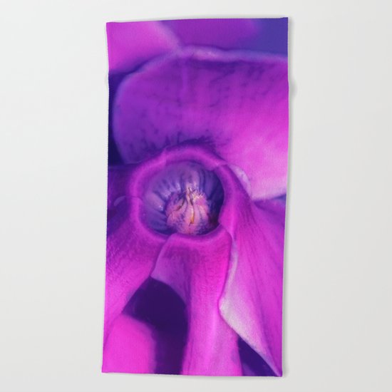 Blue, purple, pink cyclamen Beach Towel
