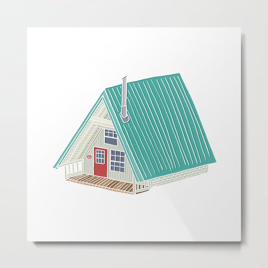 Little A Frame Cabin Metal Print