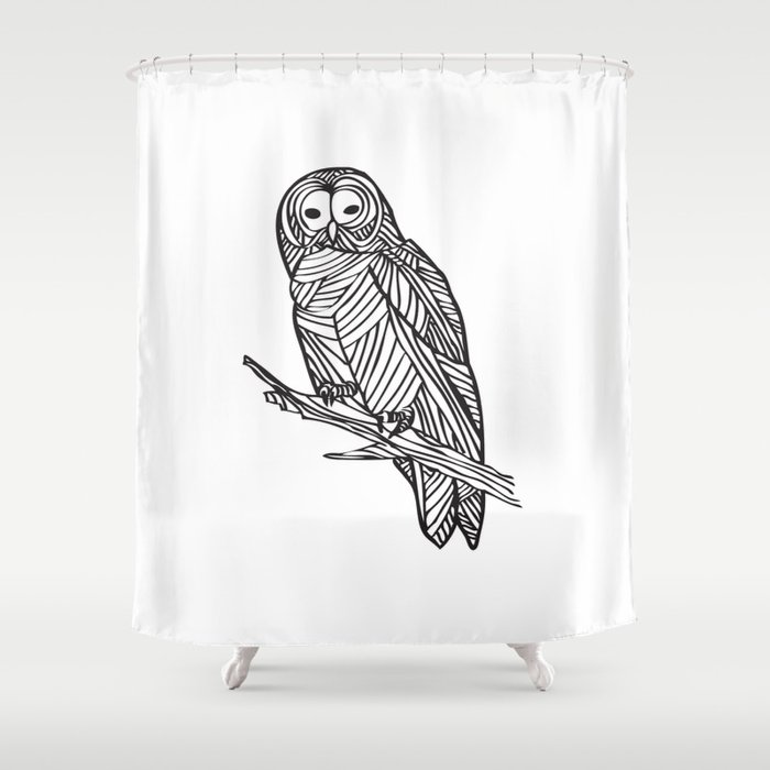 Barred Owl Shower Curtain
