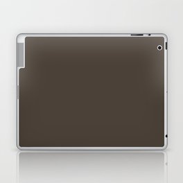 Dark Gray Brown Solid Color Pantone Wren 19-0614 TCX Shades of Black Hues Laptop Skin