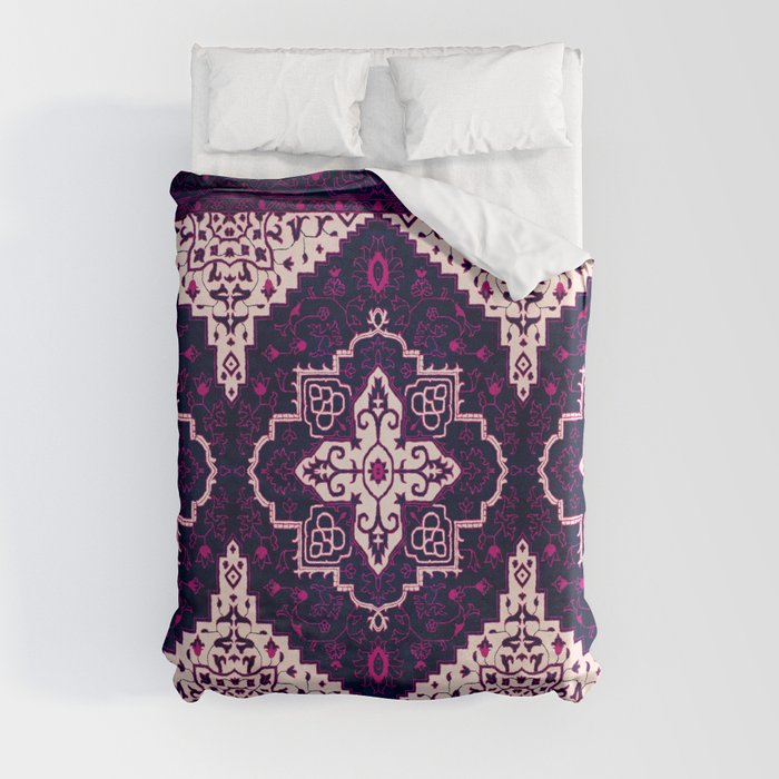 Royal Blooms: Majestic Moroccan Floral Masterpiece Duvet Cover