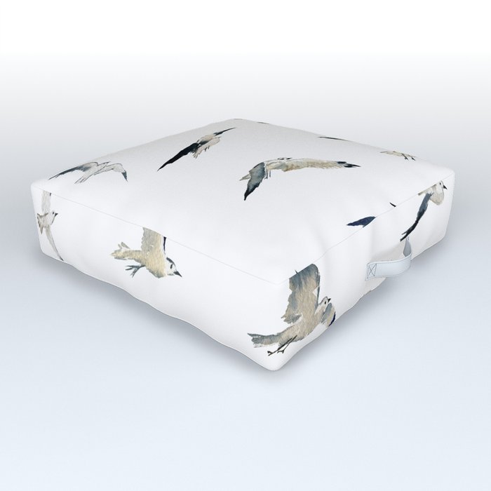 Birds Flock  Outdoor Floor Cushion