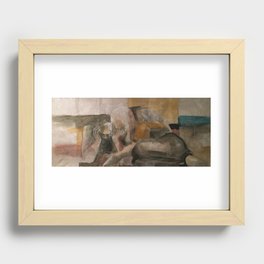 together on the beach Recessed Framed Print