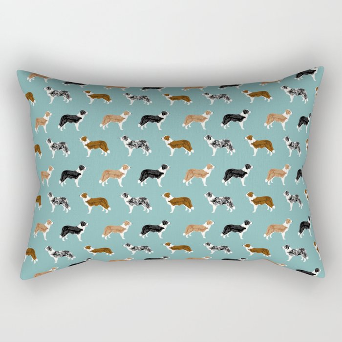 Border Collies art - border collie decor, border collie gifts, border collies Rectangular Pillow