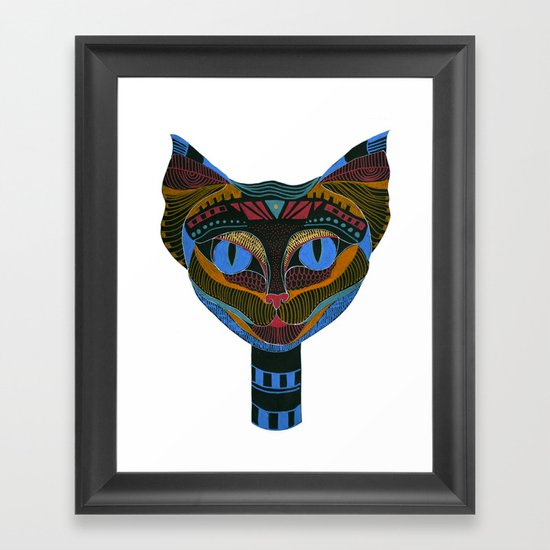 Black CAT Framed Art Print