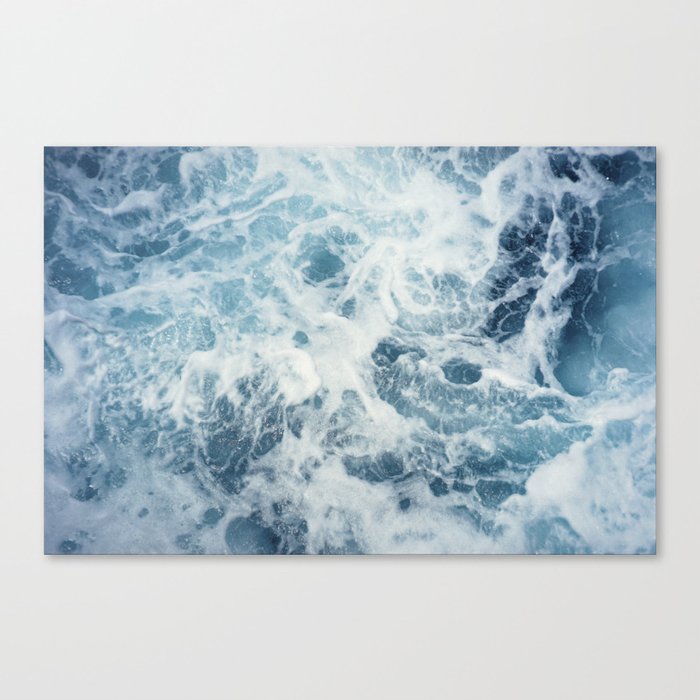 Blue Ocean Waves  Canvas Print
