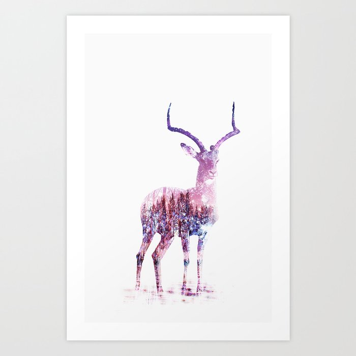 shiny deer Art Print