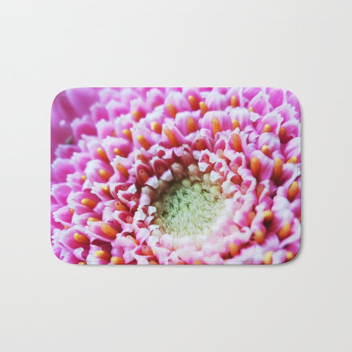 Pink Germini Gerbera Closeup 10 Bath Mat