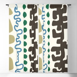 Abstract vintage colorful pattern collection 9 Blackout Curtain