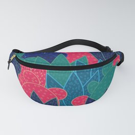Cactus field at night Fanny Pack