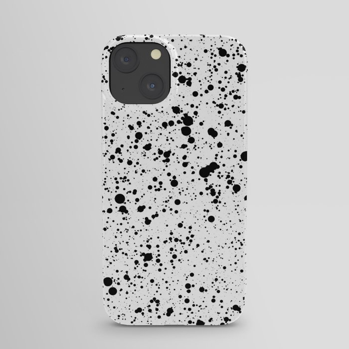 black paint splatter iPhone Case