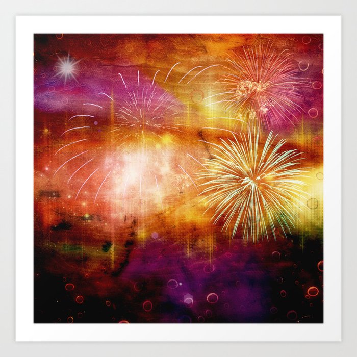 fireworks Art Print