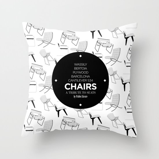 CHAIRS - A tribute to seats (special edition) Throw Pillow