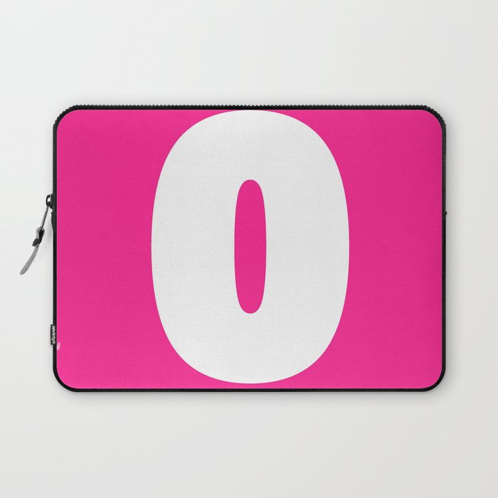 0 (White & Dark Pink Number) Laptop Sleeve