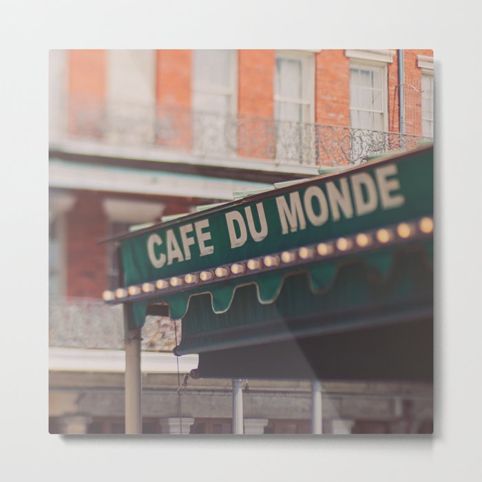 Cafe Du Monde. Coffee and Beignets Metal Print