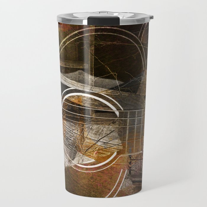 Abstract Cubist Style Guitar Travel Mug