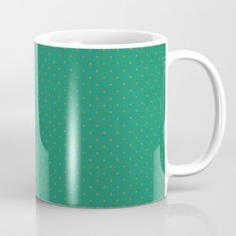 Micro Orange on Elf Green Polka Dots Coffee Mug