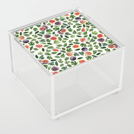 Fig and leaves - Purple, red and green Acrylic Box