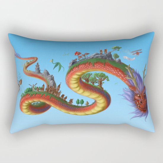 World Dragon Rectangular Pillow