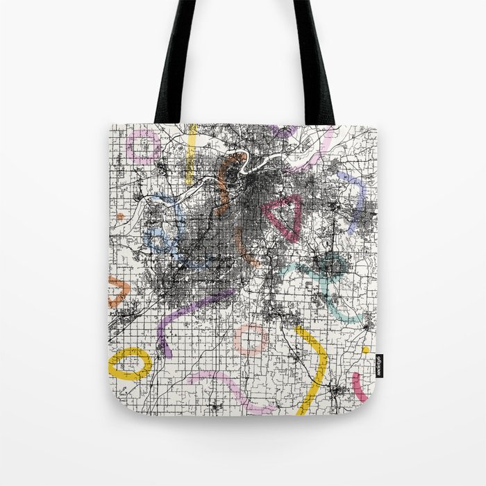 City Map of Overland Park, USA Tote Bag