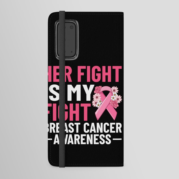 Breast Cancer Ribbon Awareness Pink Quote Android Wallet Case