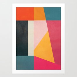 Colorful Geometry 05 Art Print